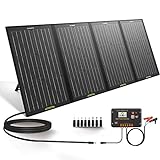 ECO-WORTHY Kit de Panel Solar Portátil Plegable de 120W para Estación de Energía, RV, Batería, Salida de CC del Generador Solar con Controlador 20A
